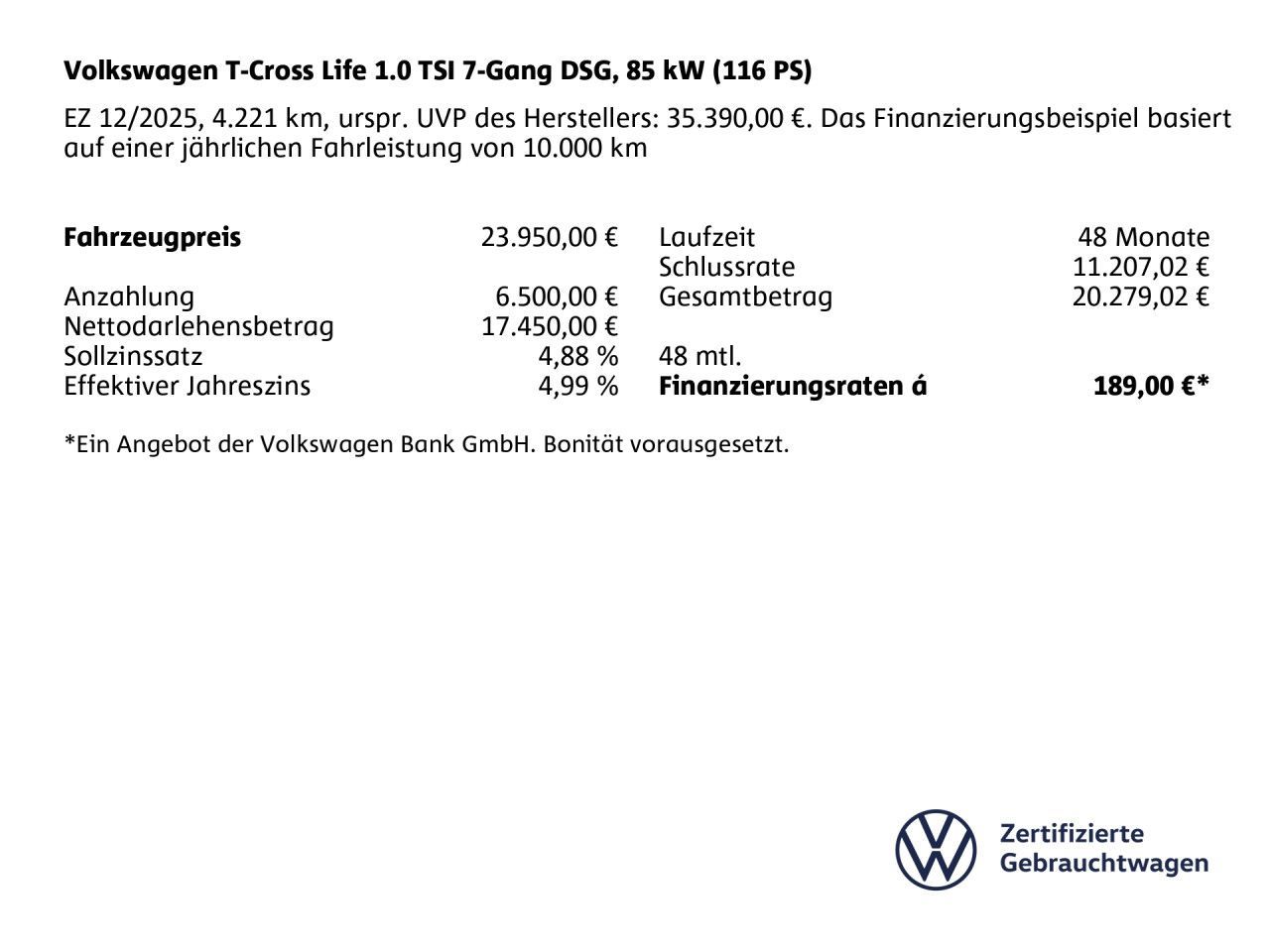 Volkswagen T-Cross Life 1.0 TSI 7-Gang DSG LED ACC foto 3