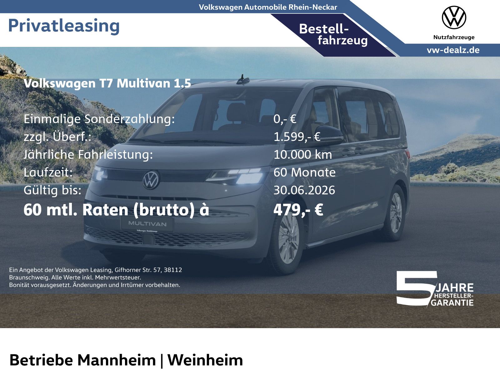 Volkswagen Multivan 1.5 eHybrid 4MOTION Klima ALU LED DAB