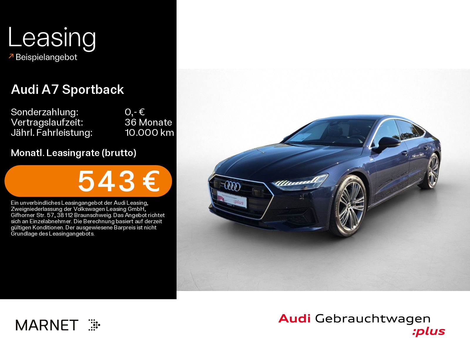 Audi A7 Sportback 45 TFSI quattro S tronic*HUD*Virtua