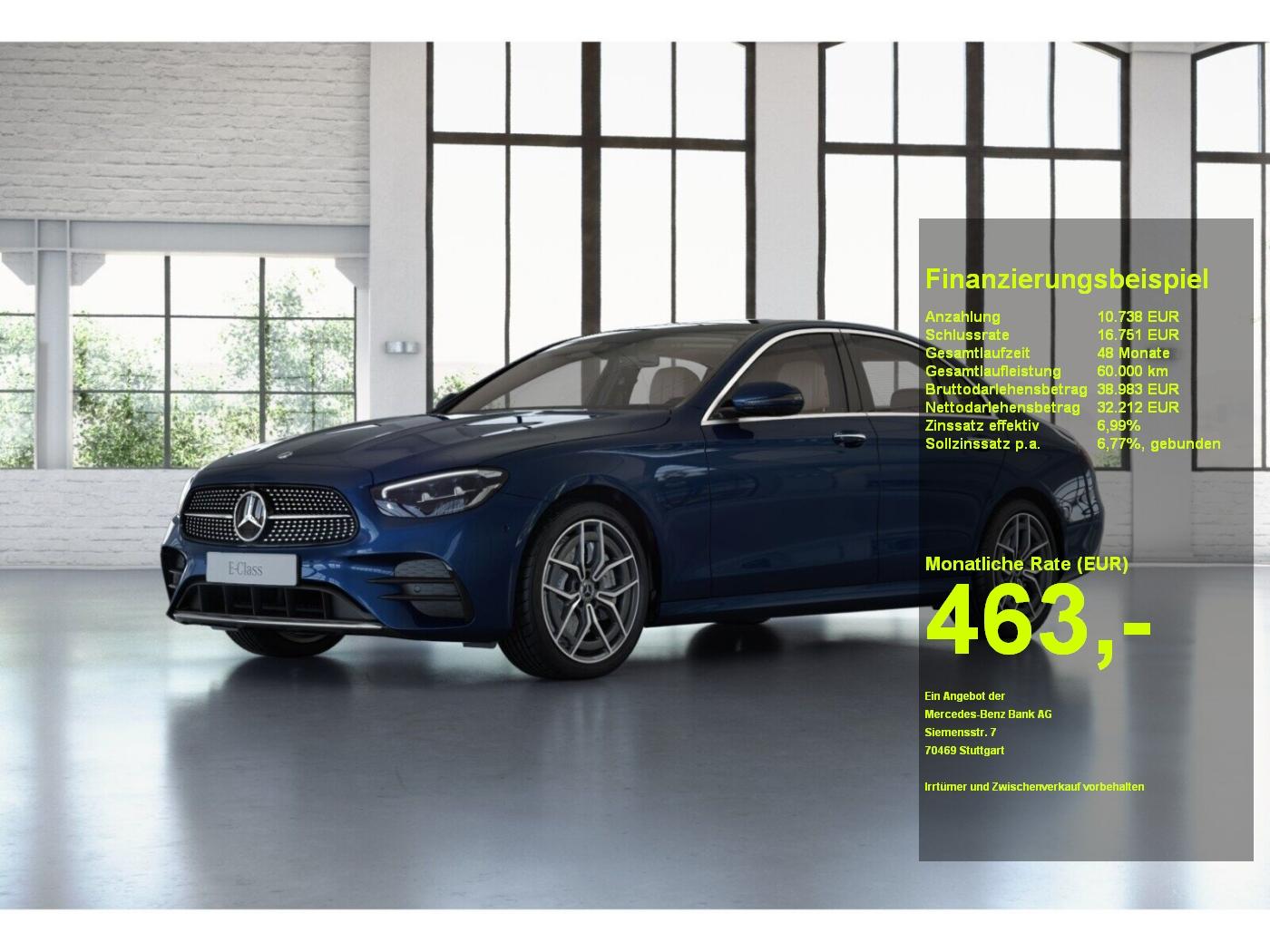 Mercedes-Benz E 300 e AMG+PANO+BURMESTER+HuD+MEMORY+AMBIENTE