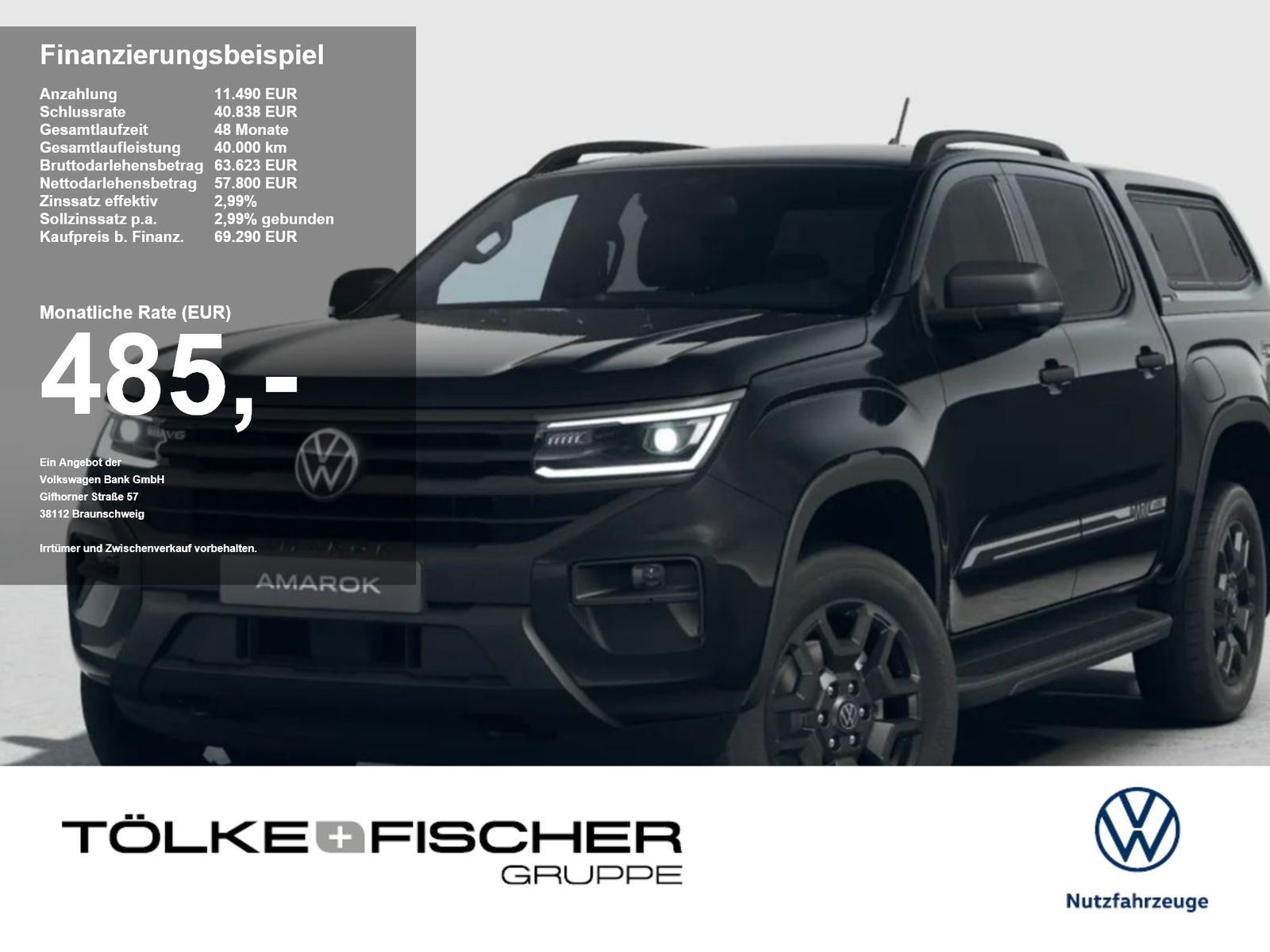 Volkswagen Amarok Style Dark Label 3.0 TDI 177kW 2,99% IQ L