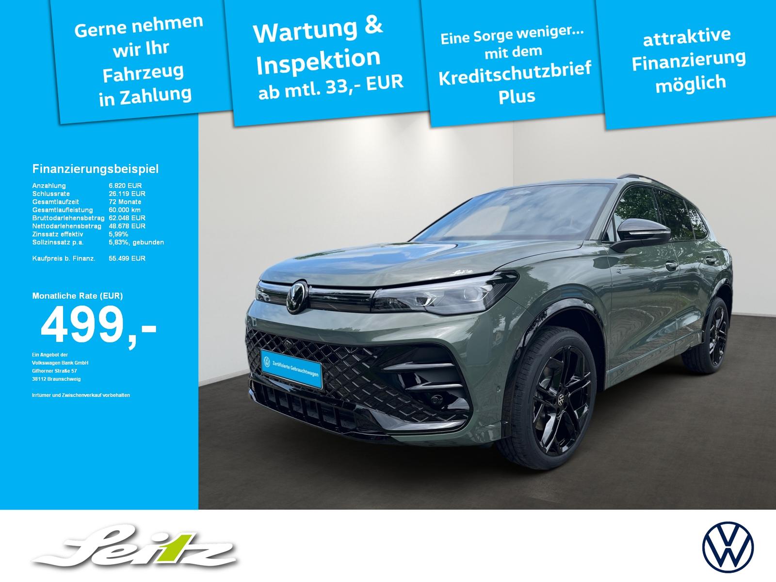 Volkswagen Tiguan 2.0 TDI 4M R-Line *HEAD-UP*AHK*MATRIX*KAM