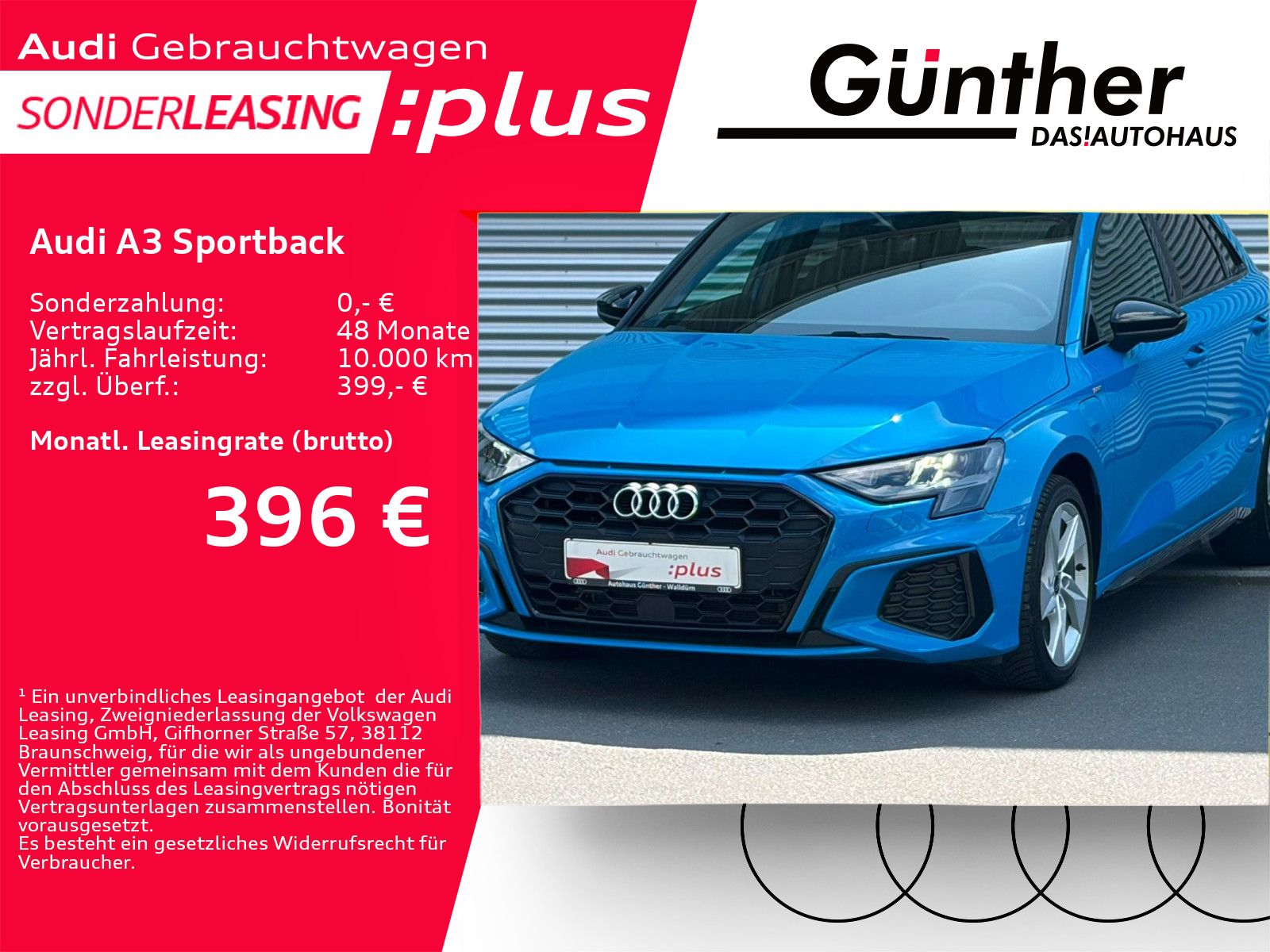 Audi A3 Sportback 45 TFSIe S LINE+SONDERLACK+KAMERA+