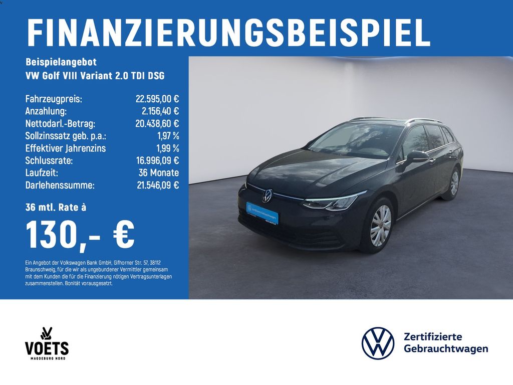 Golf VIII Variant 2.0  TDI  DSG Life LED+NAVI+AC