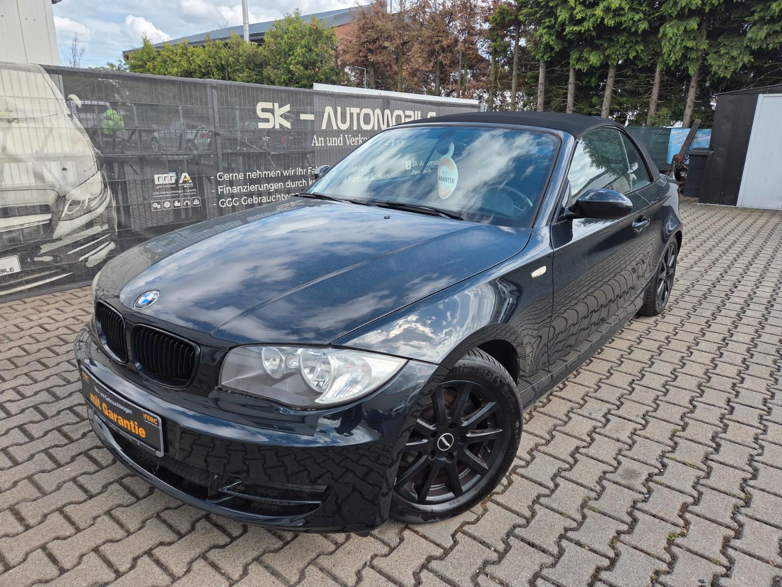 BMW 118i Cabrio*STEUERKETTE NEU*LEDER*ALLBLACK*ALU*