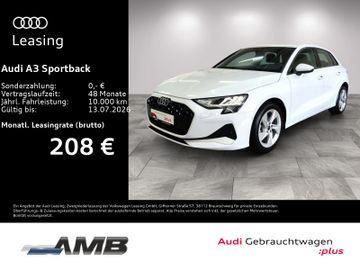 Audi Leasingangebot: Audi A3 Sportback Advanced 30 TDI AHK/vC+/Nav+/01.30G
