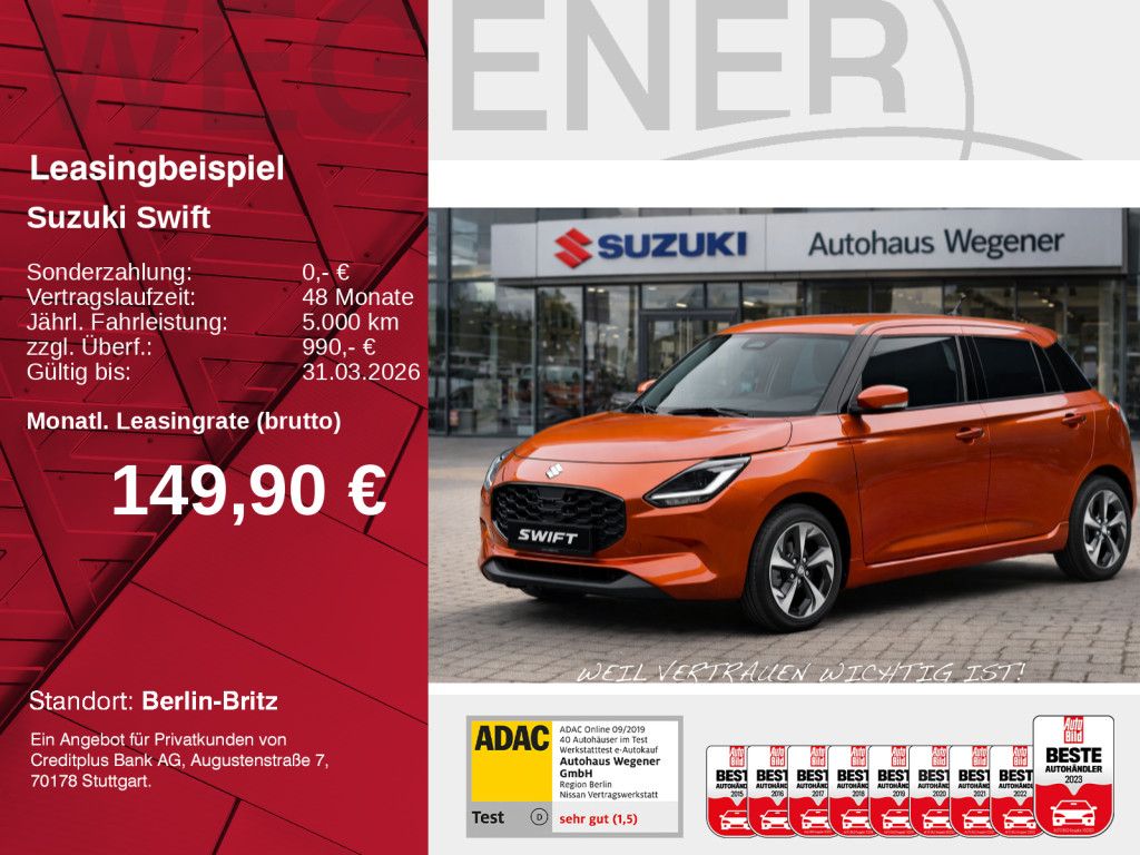 Suzuki SWIFT COMFORT+ HYBRID ACC | TOTWINKEL | NAVI