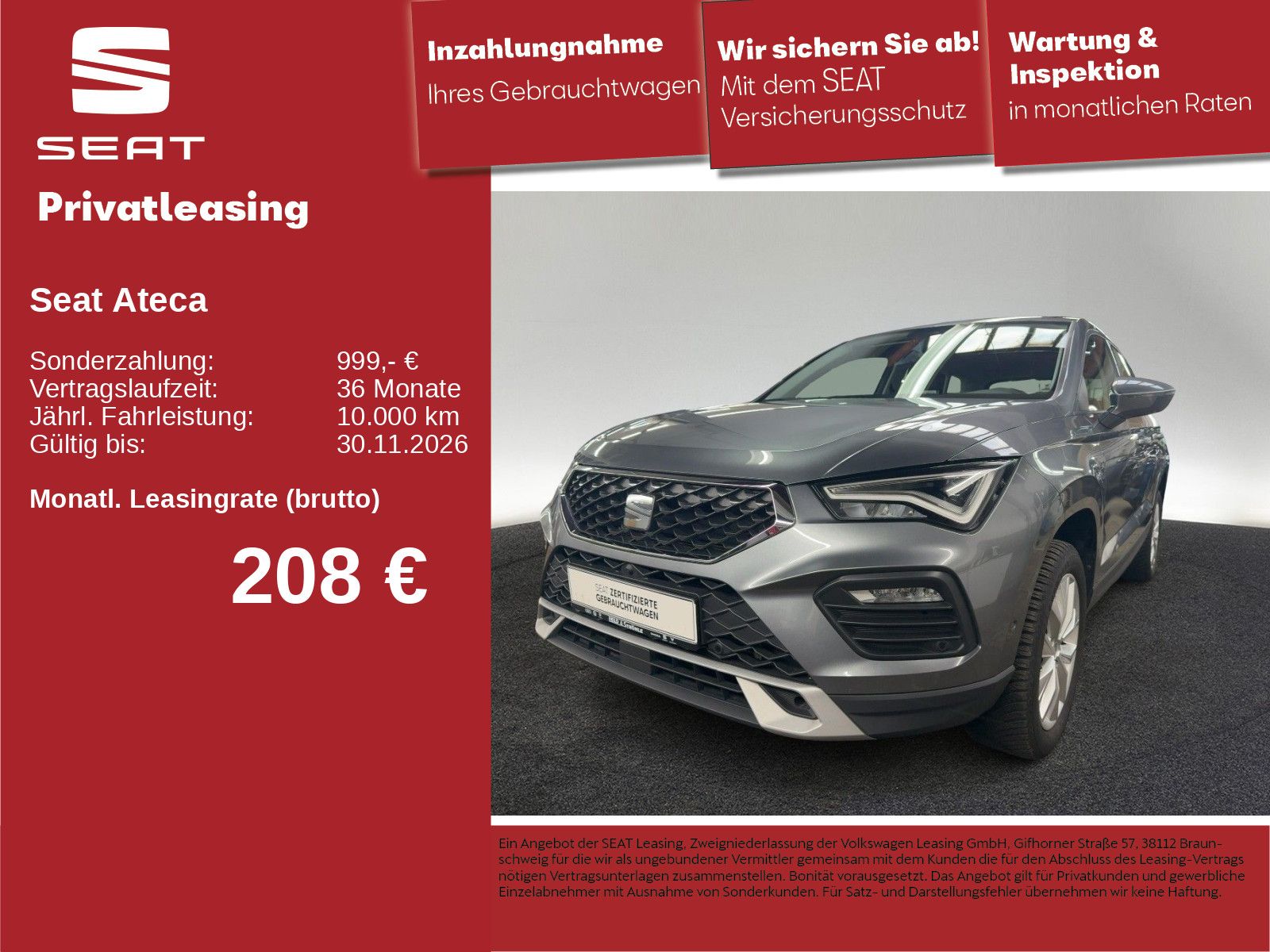 Seat Ateca Style 1.5 TSI LED NAV 360° SHZ PARKLENK