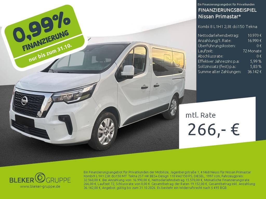 Nissan Primastar Kombi 8 L1H1 2,8t dci150 Tekna