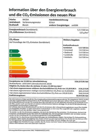 Skoda Scala Monte Carlo 1.0TSI 85kW DSG AHK NAVI PANO