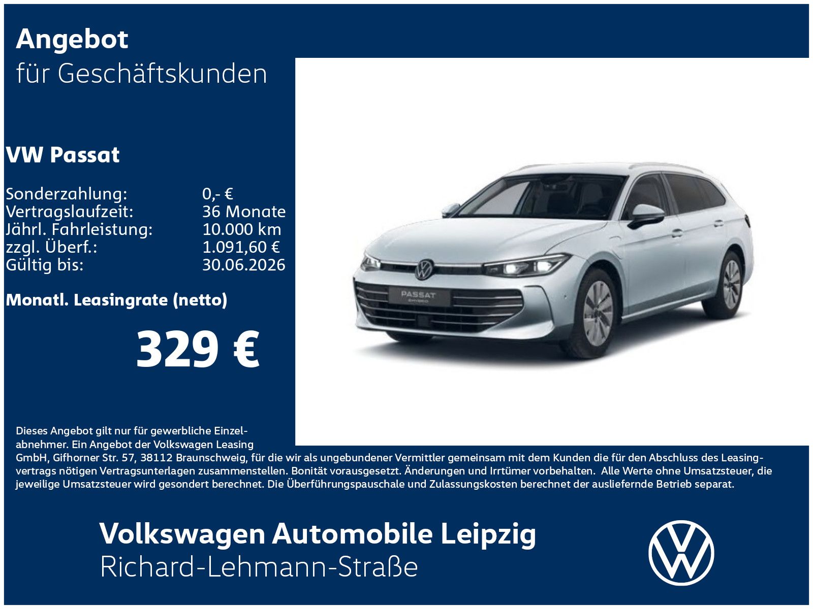 Volkswagen Passat Business 1.5 TSI eHybrid 110 kW AHK