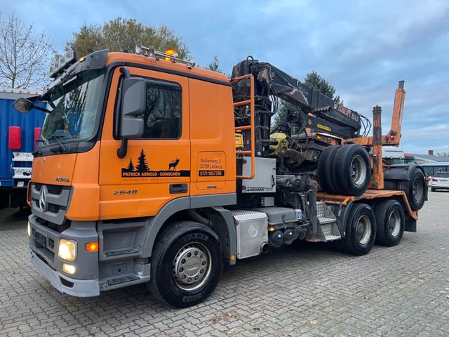 Mercedes-Benz Actros 2648 Langholz mit Nachläufer &Logliftkran