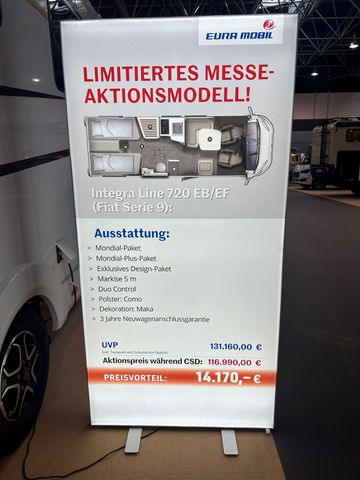 Eura Mobil Integra Line 720 QF *Messe / kein Hubbett*