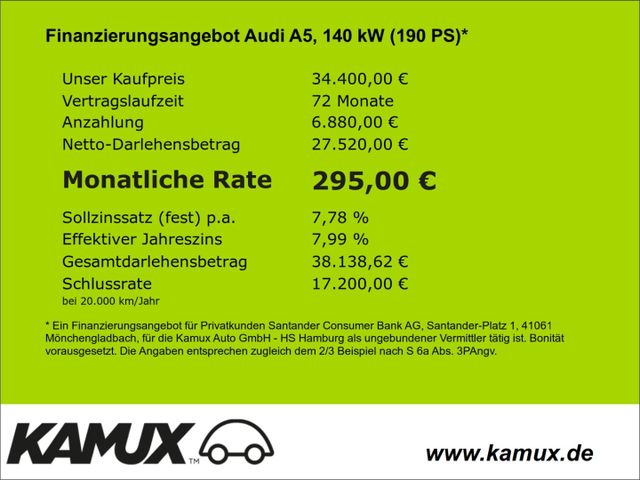 Audi A5 40TDI Sb S-tronic S line+LED+NAVI+VIRTUAL