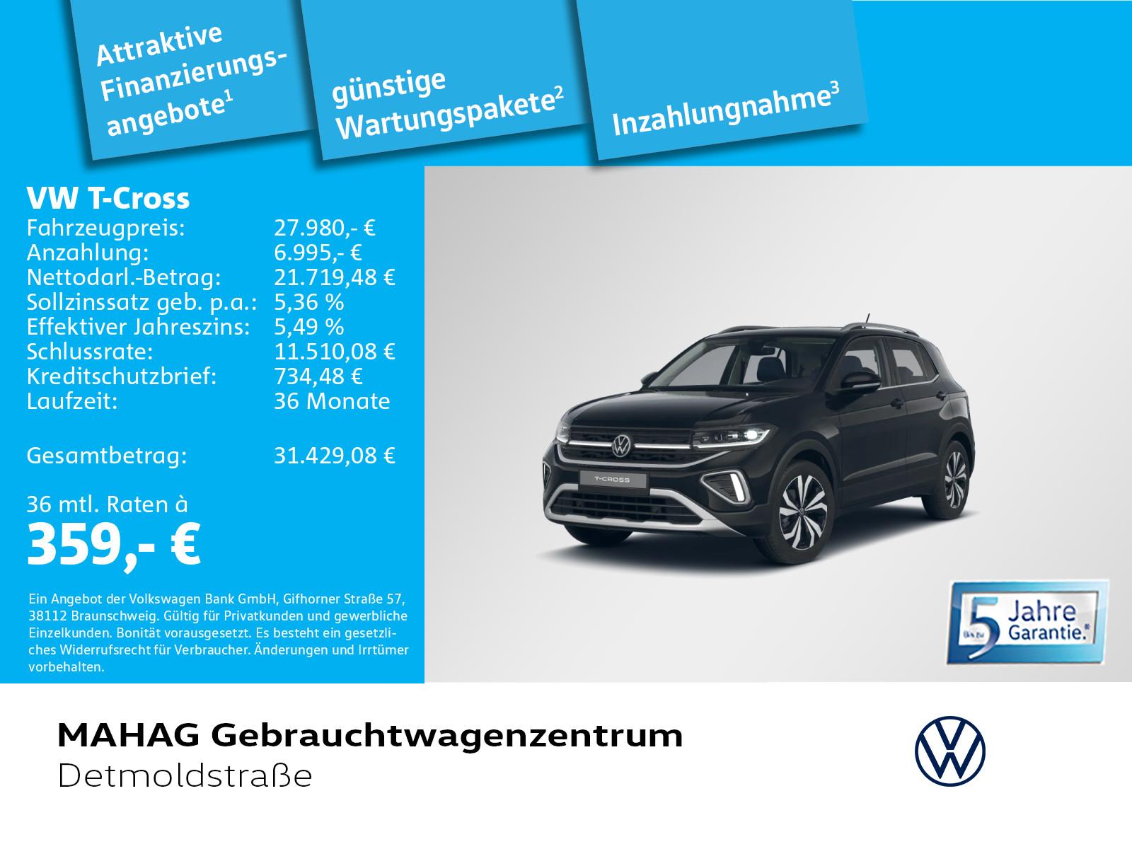 Volkswagen T-Cross Style 1.5 TSI IQ.Light Navi ParkPilot Re, миниатюра 2