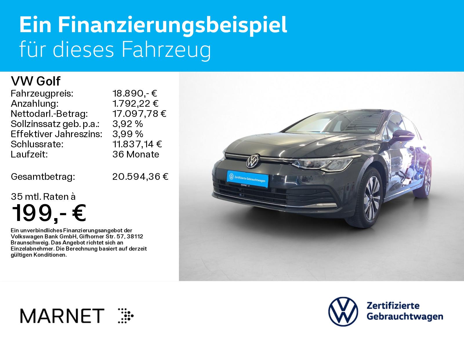 Volkswagen Golf VIII 1.0 TSI Move *Navi*SHZ*LED*Digital*PDC, миниатюра 2