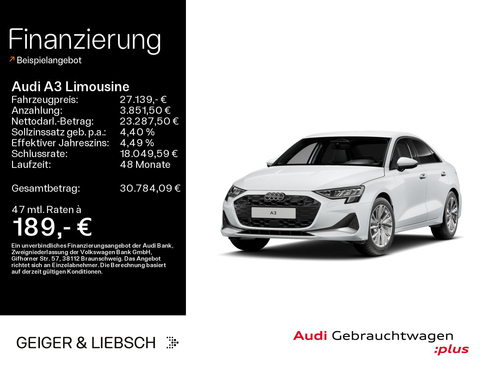 Audi A3 Limousine 30 TFSI advanced*NAVI-PLUS*SHZ*VIRT