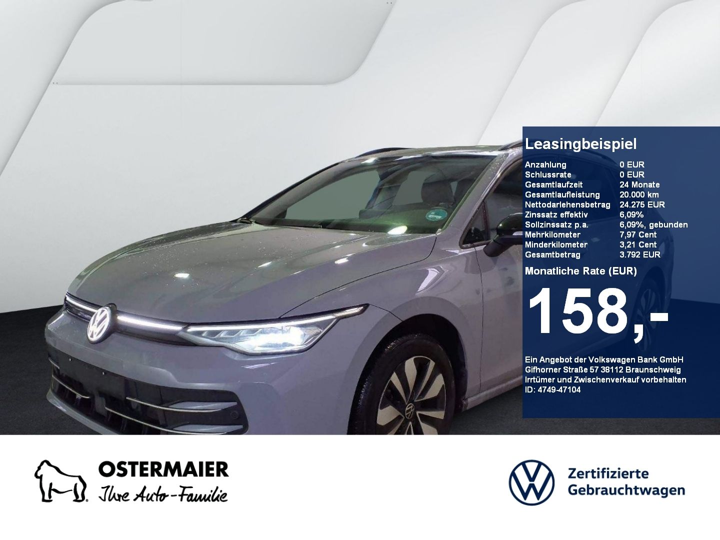 Volkswagen Golf VIII Variant GOAL 1.5TSI 150PS ACC.AHK.KAME