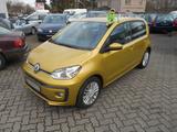 Volkswagen up! 1.0 high up! aus 1. Hand Sitzhzg 86.000km - mit Benzin-Antrieb: Gold, Kleinwagen, mit Klimaanlage