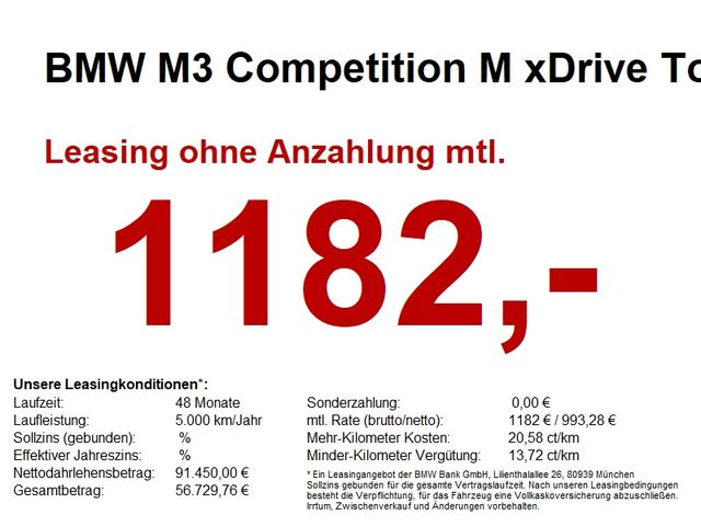 BMW M3 Competition M xDrive Tour. LASER/hk/360/MEMO