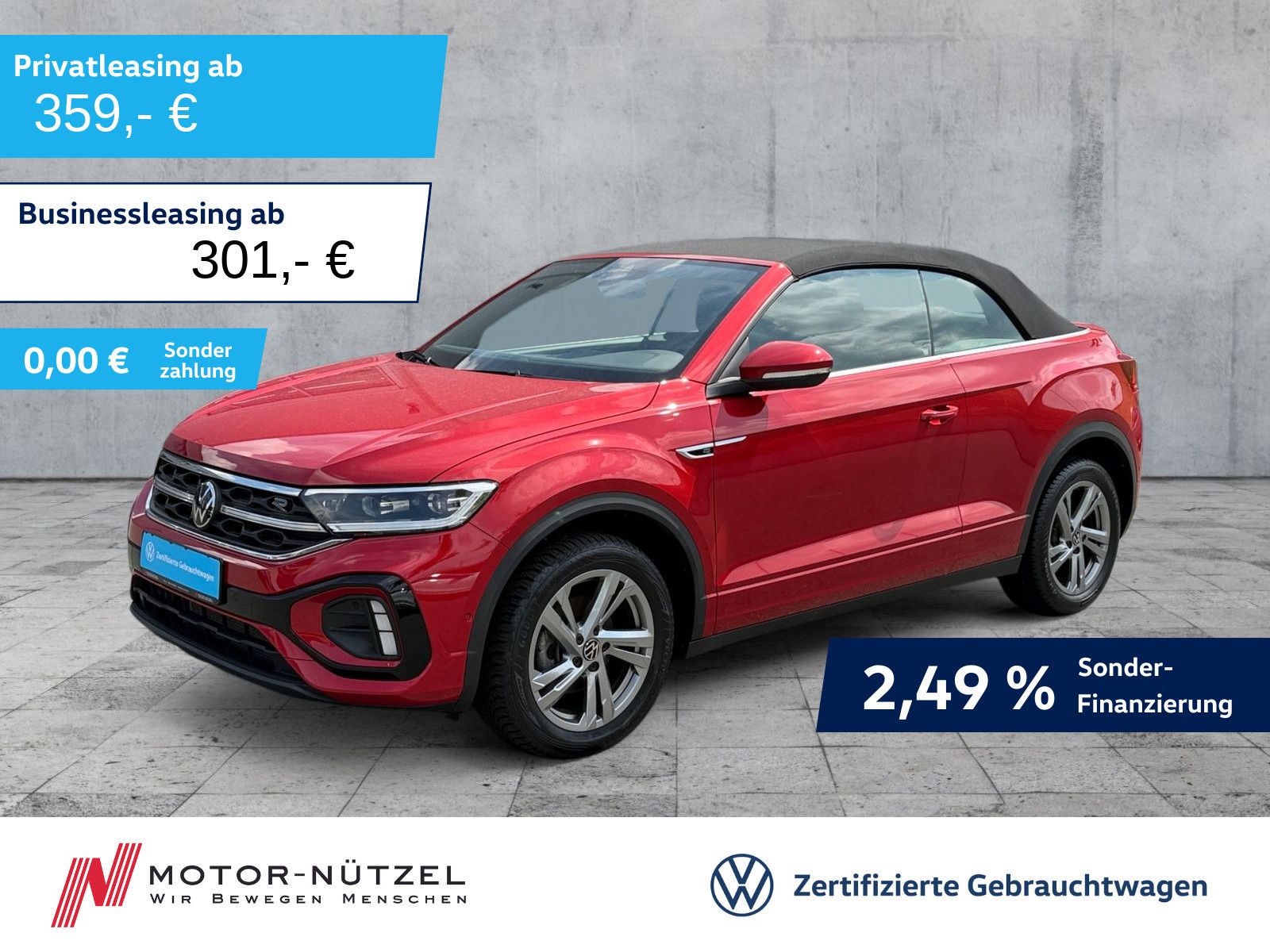 Volkswagen T-Roc Cabriolet 1.5 TSI DSG R-LINE 5JG+AHK+STHZG