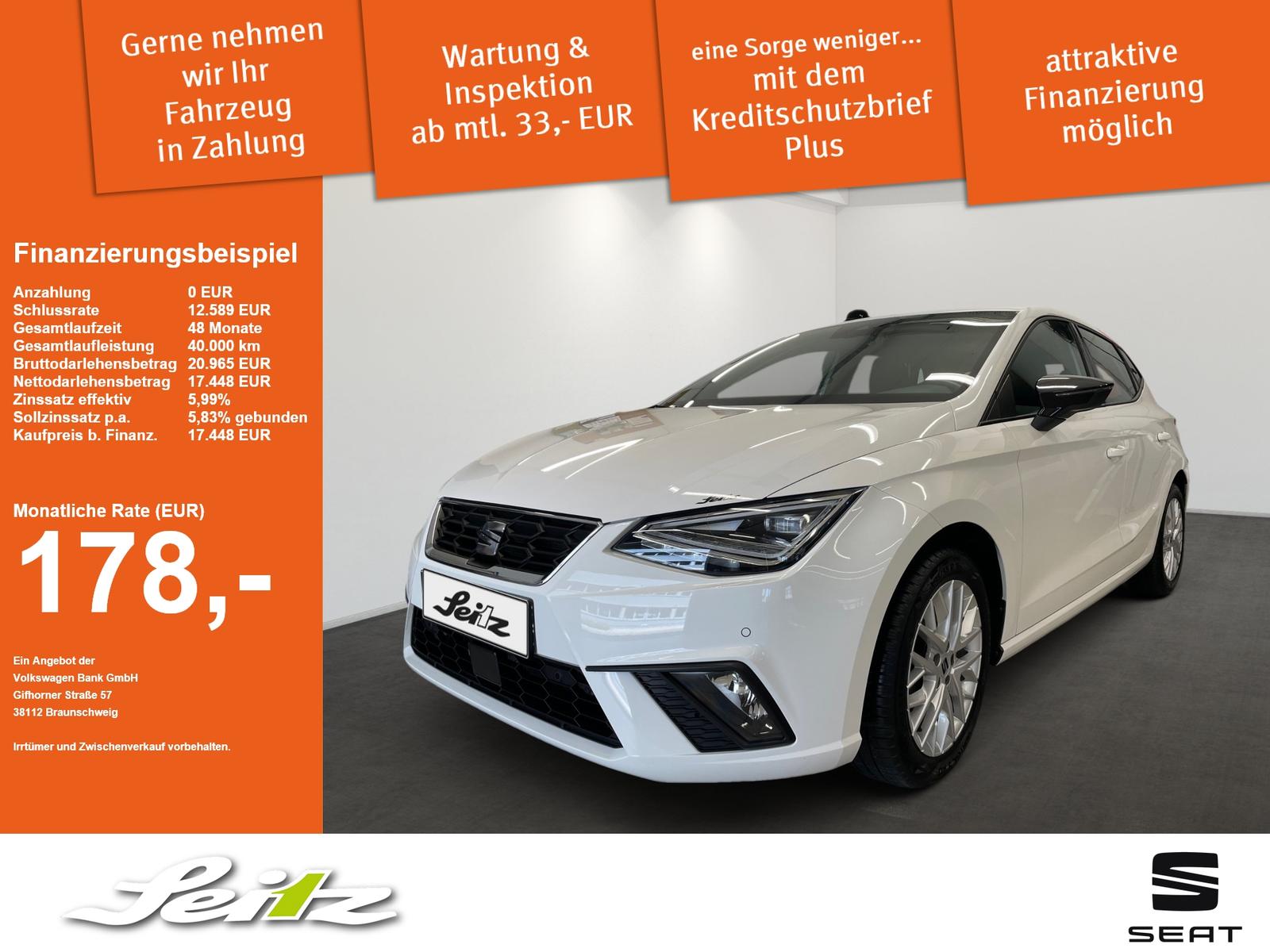 Seat Ibiza 1.0 TSI FR *LED*KAMERA*NAVI*SITZHZG*