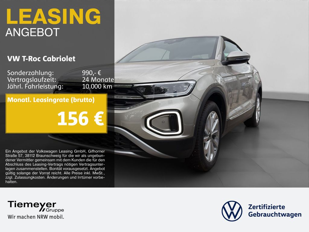 T-Roc Cabrio 1.5 TSI STYLE ST.HEIZ KAMERA KEYLES