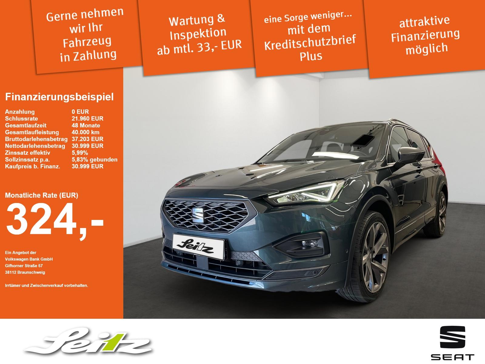 Seat Tarraco 2.0 TDI 4Drive FR *AHK*BEATS*PANO*
