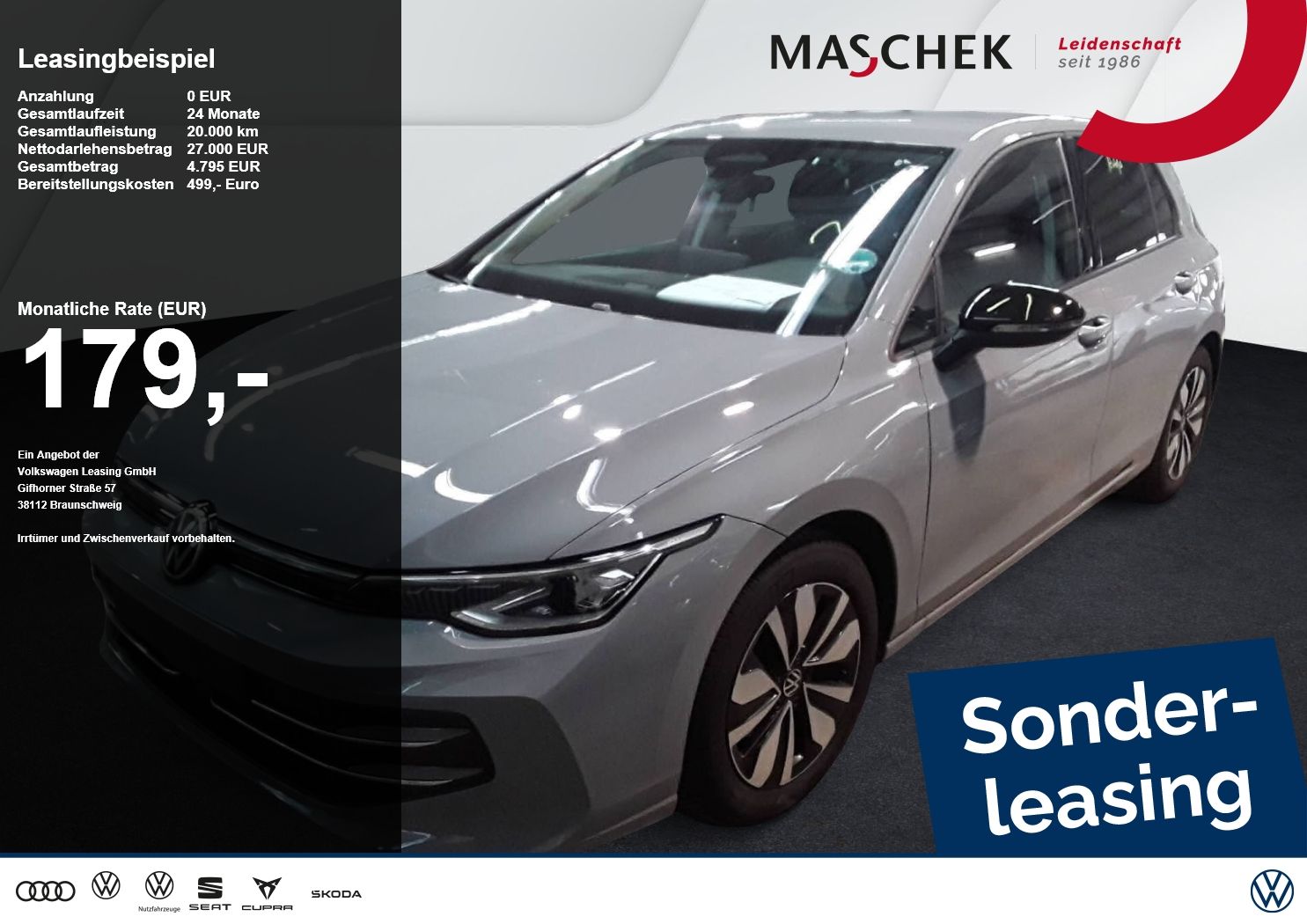 Volkswagen Golf Goal *Sonderleasing* 1.5 eTSI DSG AHK IQLig