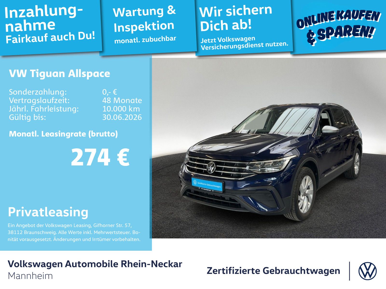 Volkswagen Tiguan Allspace 2.0 TDI 4Motion Life DSG Navi Ka