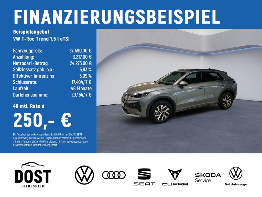 T-Roc Trend 1.5 l eTSI LED+KLIMA