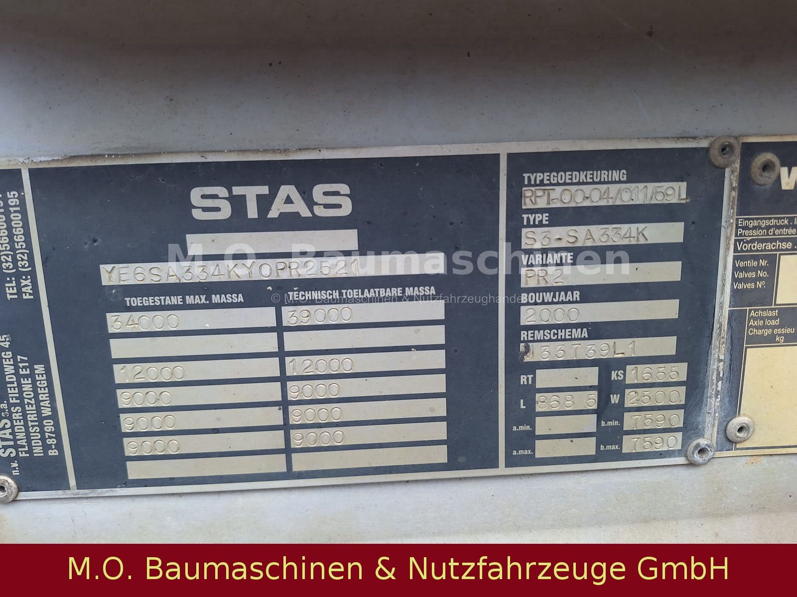 Fahrzeugabbildung Stas Stas Auflieger / Kipper / 3 Achser /