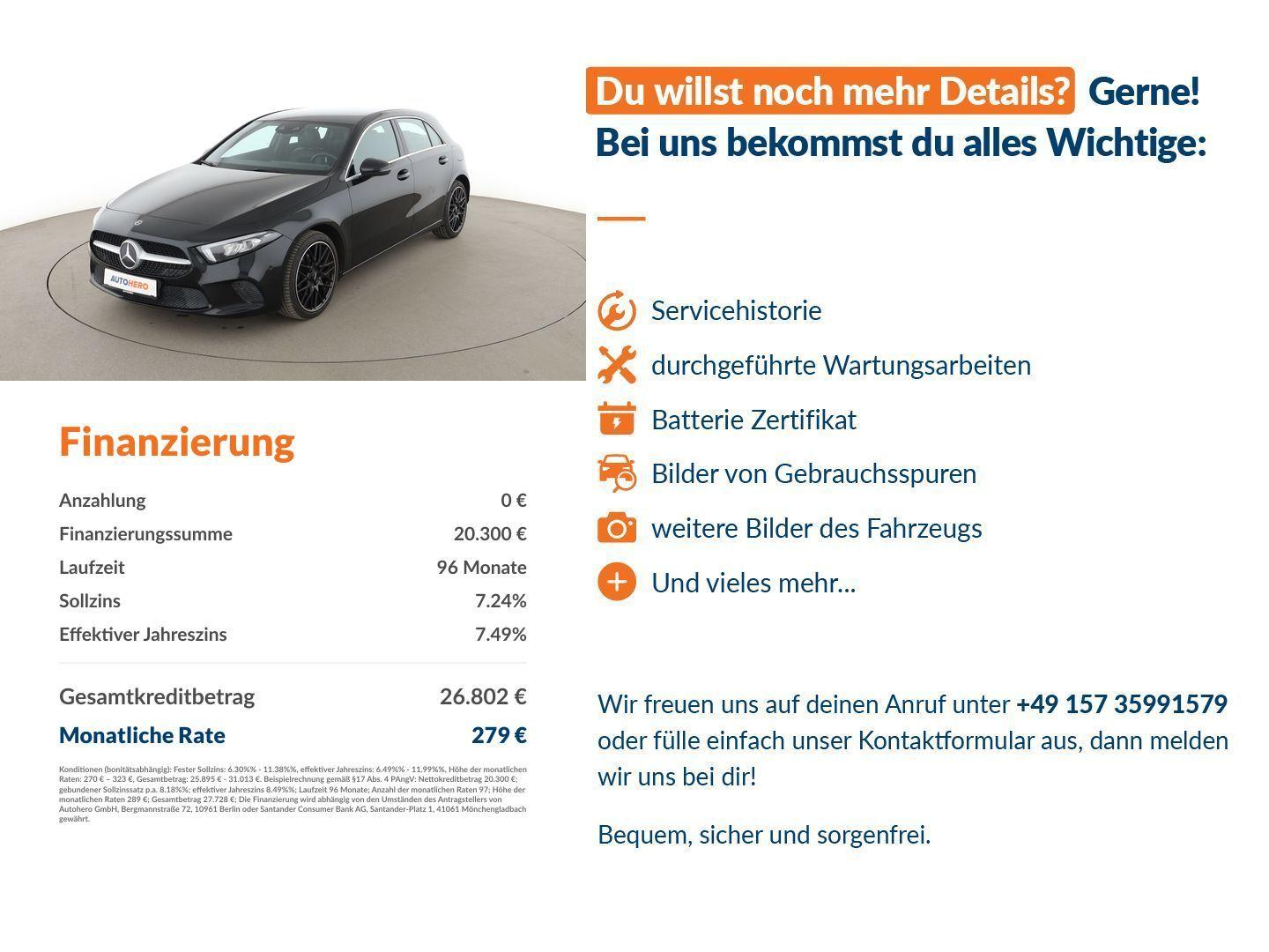 Mercedes-Benz A-Class A-Klasse A 200 Aut.*NAVI*LED*ACC*PDC*SHZ*, миниатюра 14