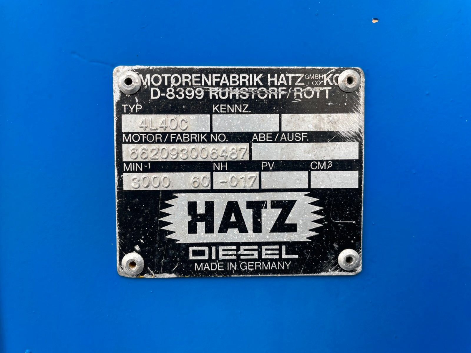 Fahrzeugabbildung Andere Schliesing MX 660 / Hacker / 3.689h / HATZ
