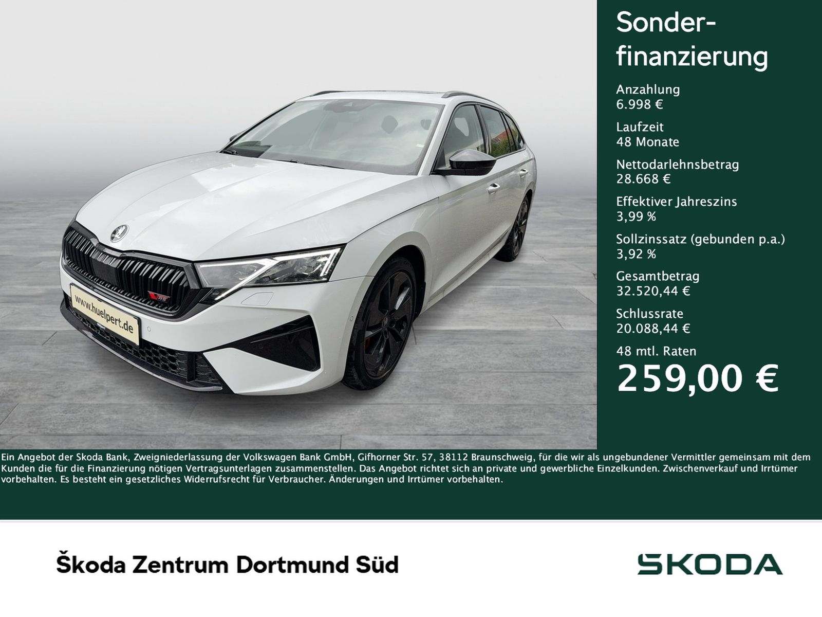 Skoda Octavia Combi 2.0 RS PANO CANTON AHK CAM LM18