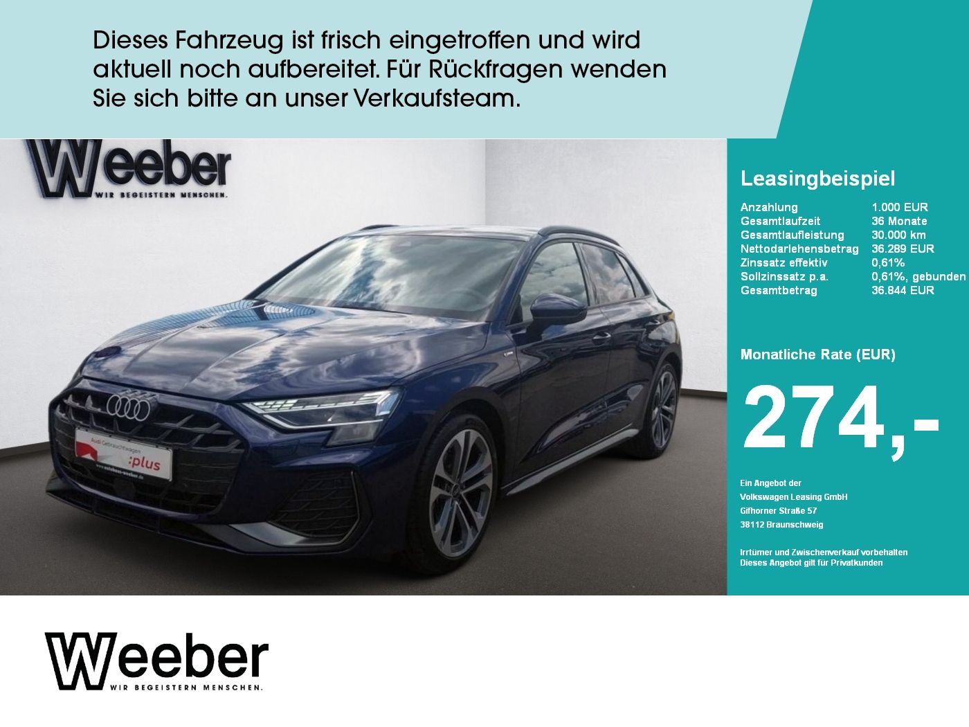 Audi A3 Sportback S line *AHK*APP CONNECT*KAMERA*LED*