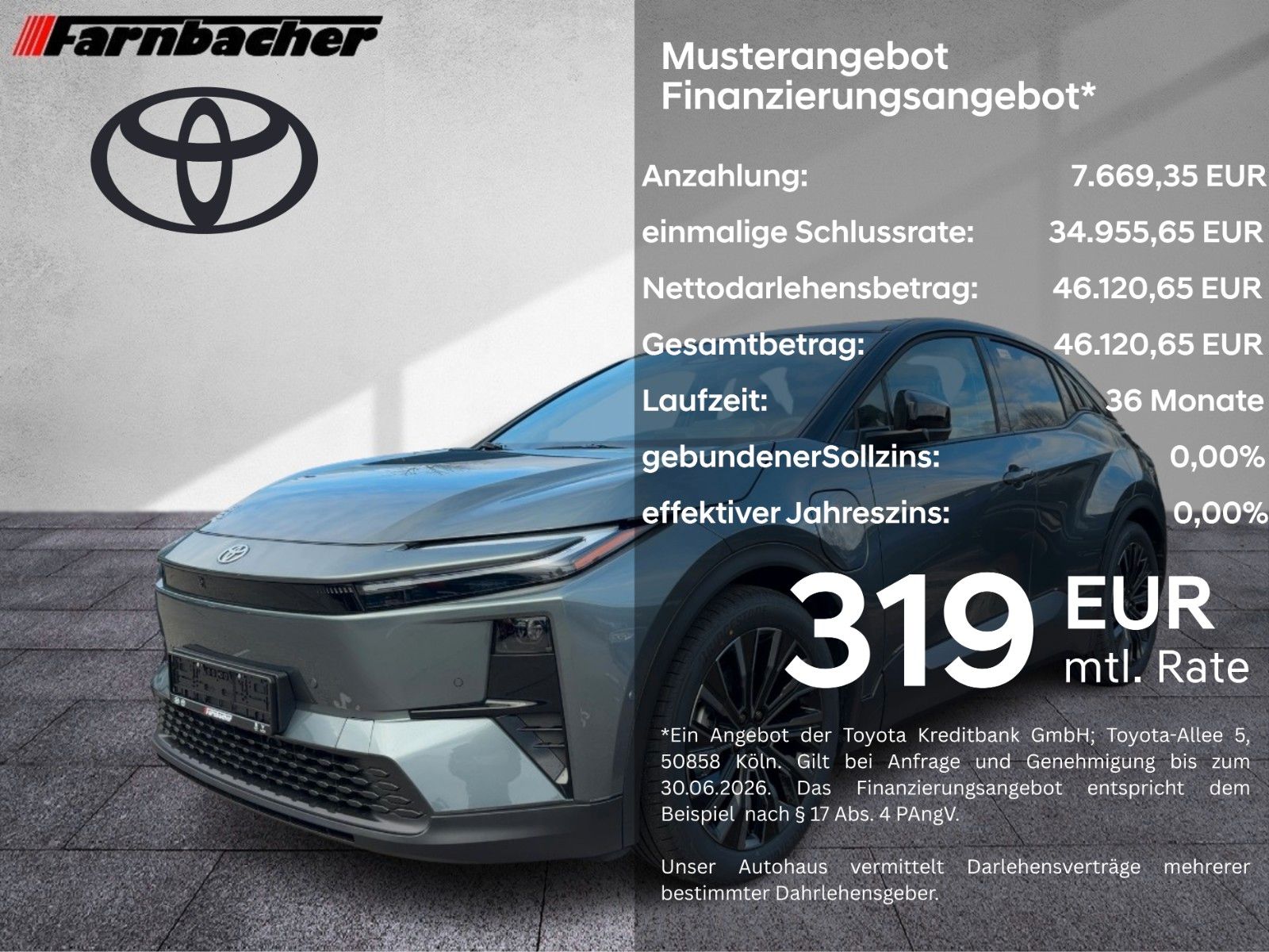 Fahrzeugabbildung Toyota C-HR+ 77kWh Lounge Allradantrieb