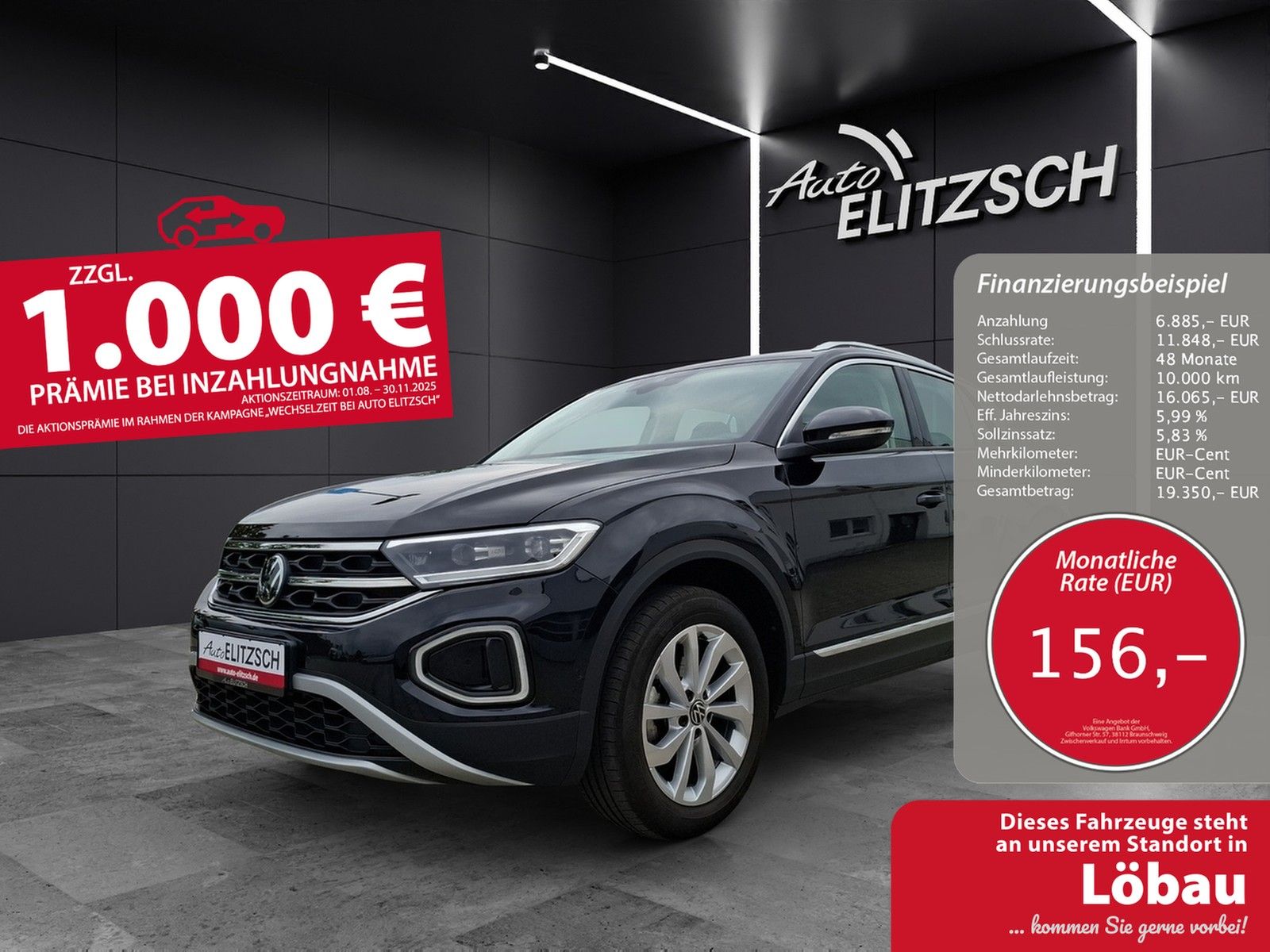 Fahrzeugabbildung Volkswagen T-Roc TSI Style LED AHK Navi AID ACC RFK SH