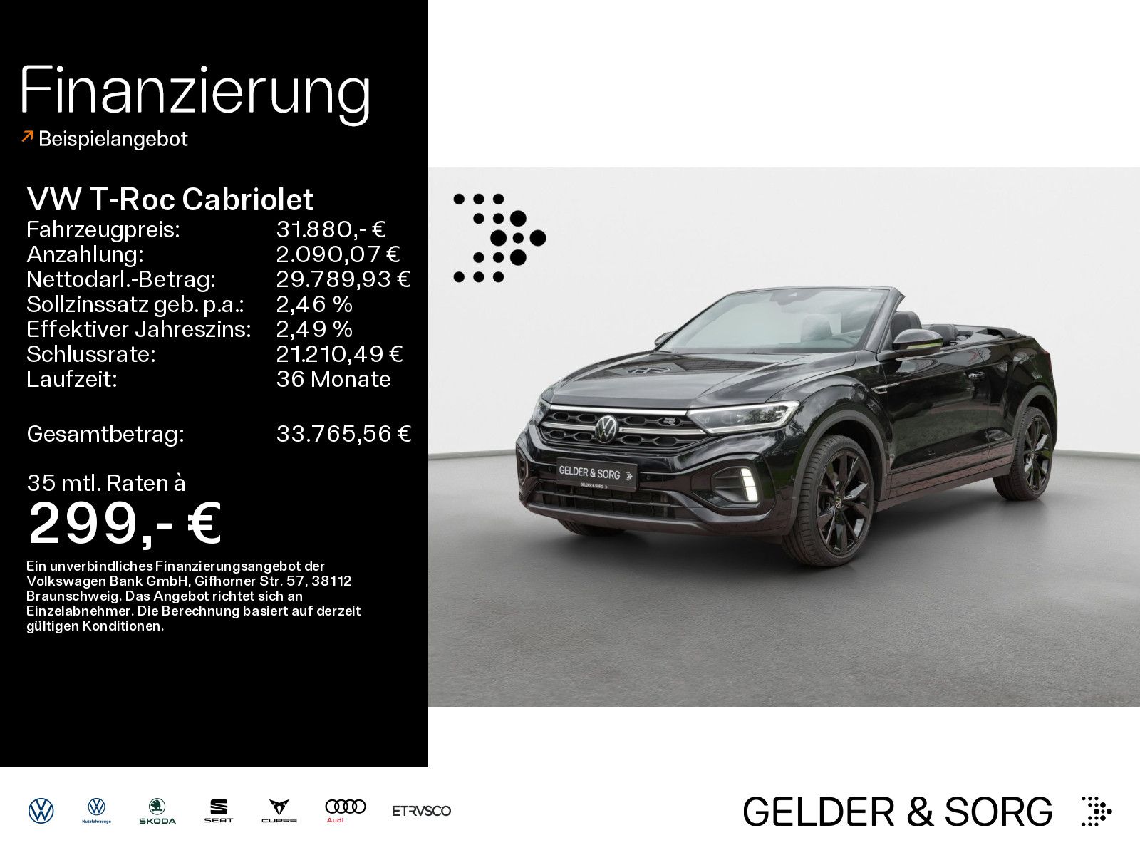 Volkswagen T-Roc Cabriolet R-Line*SteppLeder*Stand*19Z*AHK*
