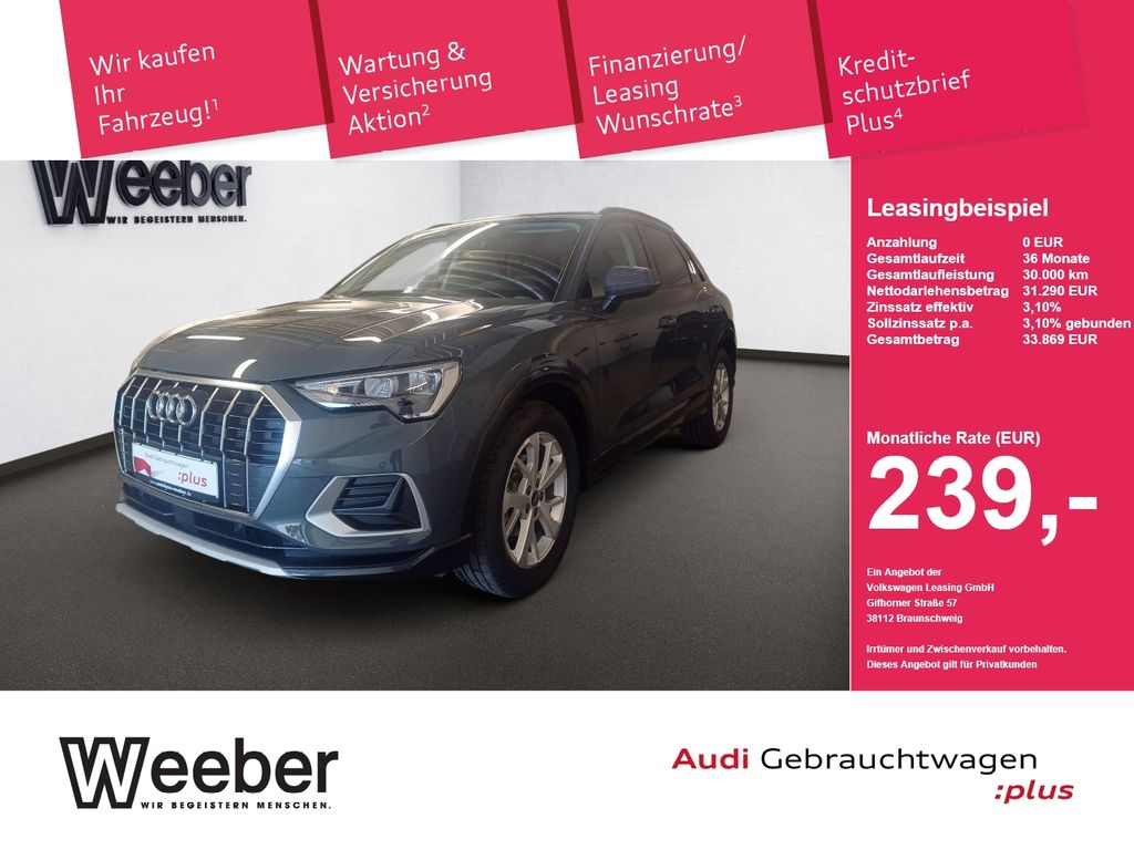 Audi Q3 *AHK*NAVI*LED*18ZOLL*KESSY*GRA*SHZ*5J GAR