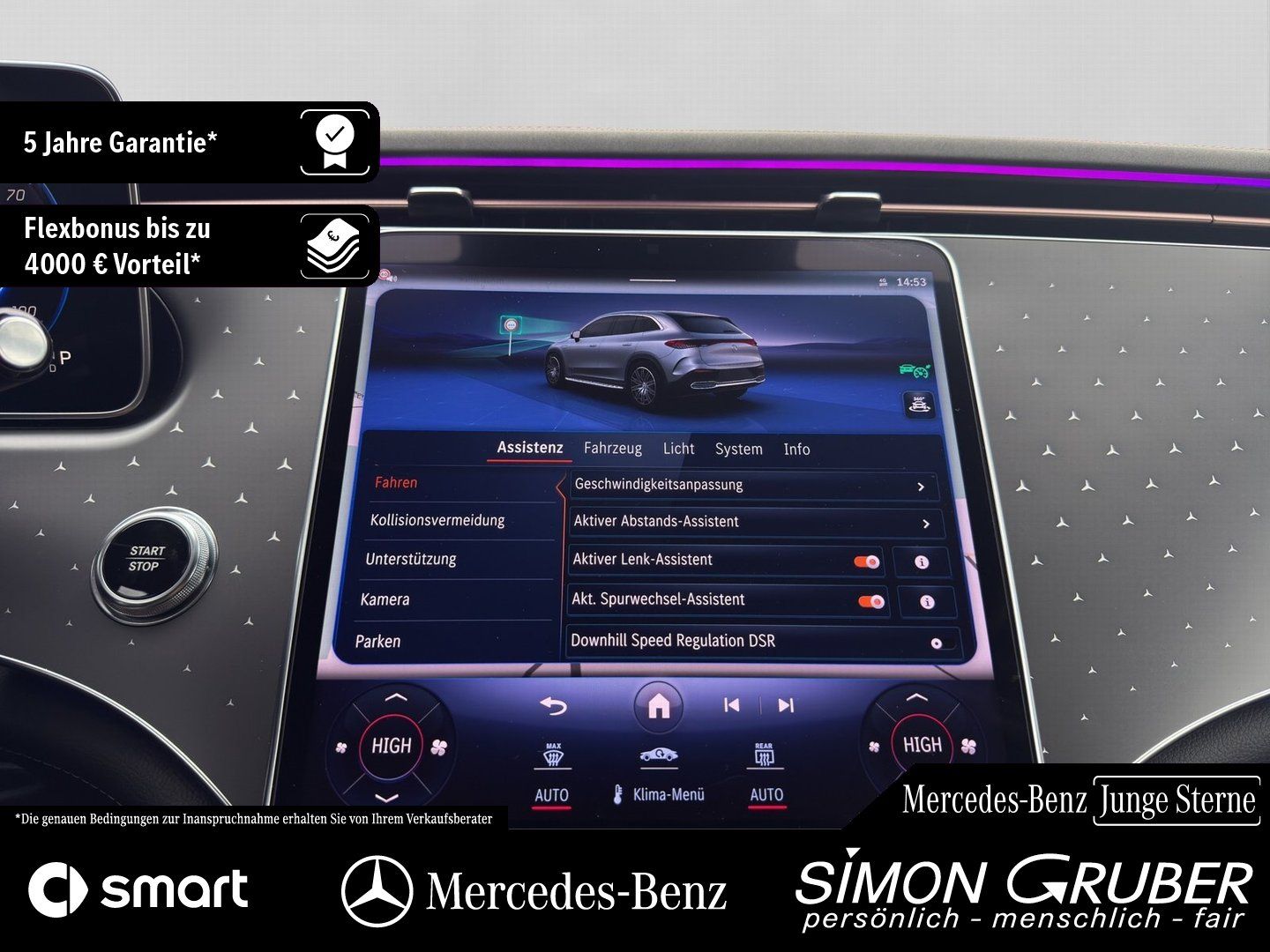 Fahrzeugabbildung Mercedes-Benz EQE 350 4M SUV AMG Pano Airmatic Leder AHK