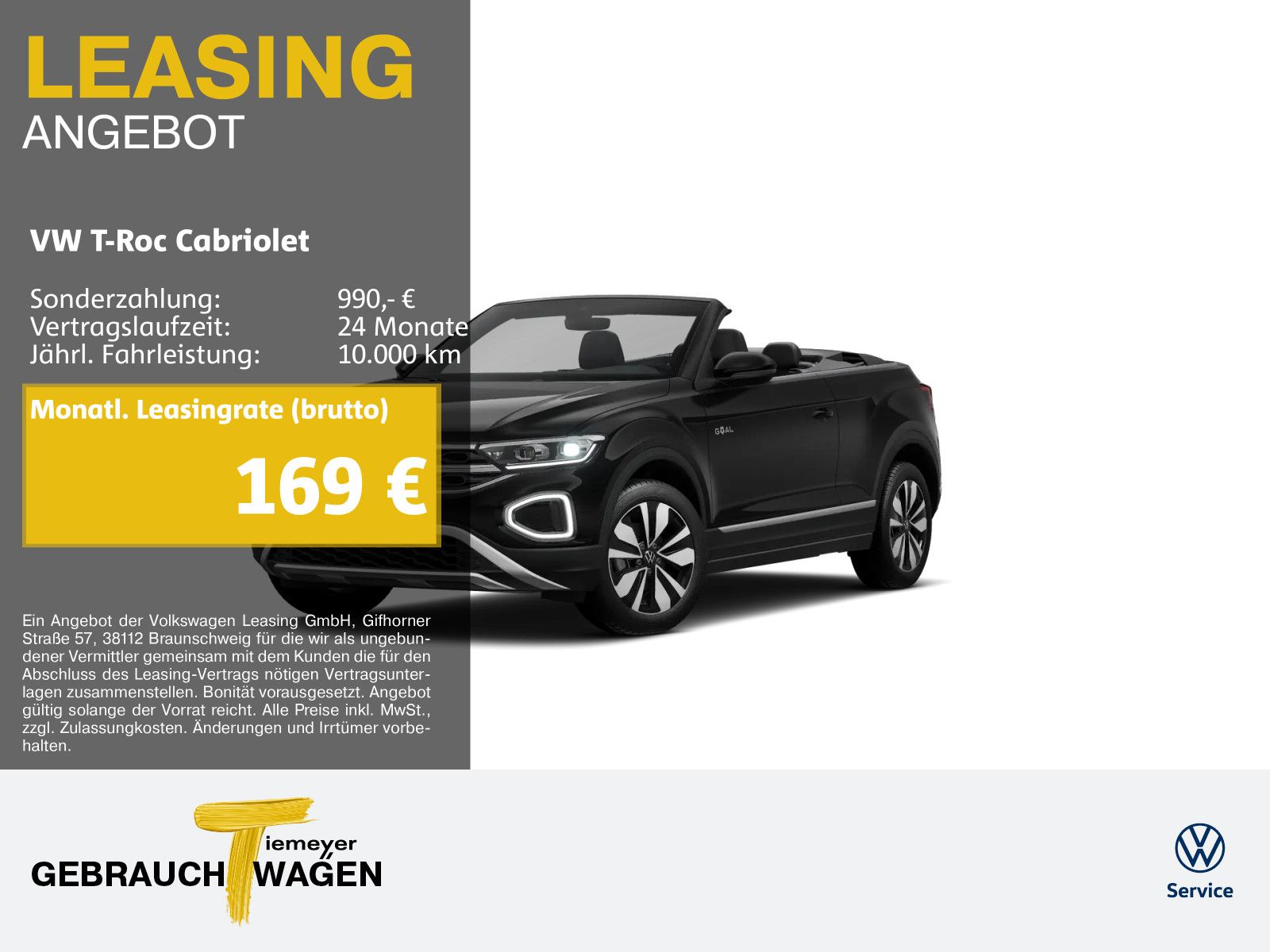Volkswagen T-Roc Cabriolet 1.0 TSI GOAL NAVI RÜCKFAHRKAMERA