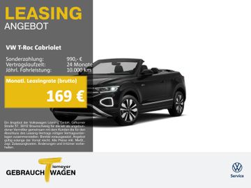 Volkswagen Leasingangebot: Volkswagen T-Roc Cabriolet 1.0 TSI GOAL NAVI RÜCKFAHRKAMERA