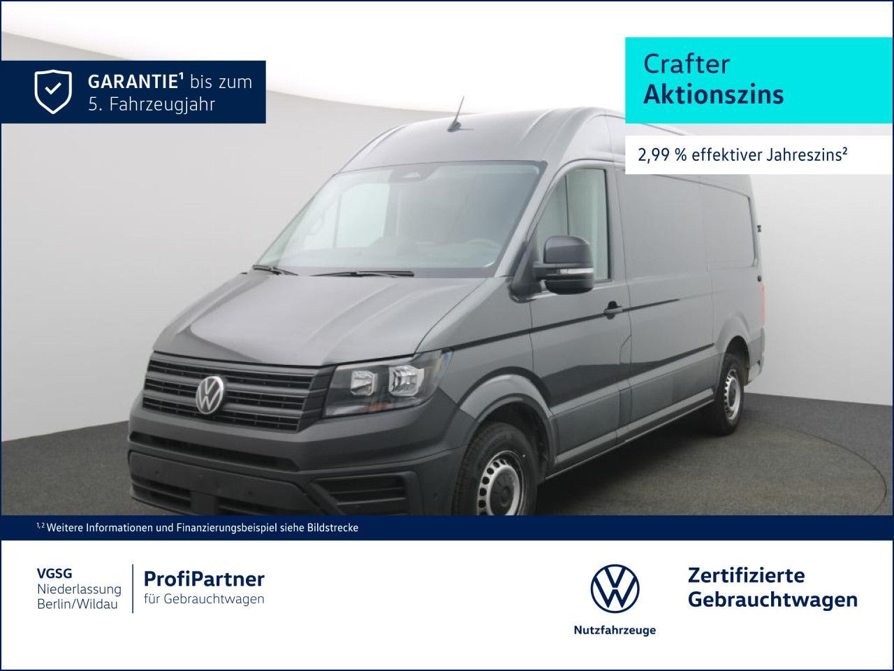 Volkswagen Crafter Kasten Mittel Vorb AHK Sitzhzg RFK GJR