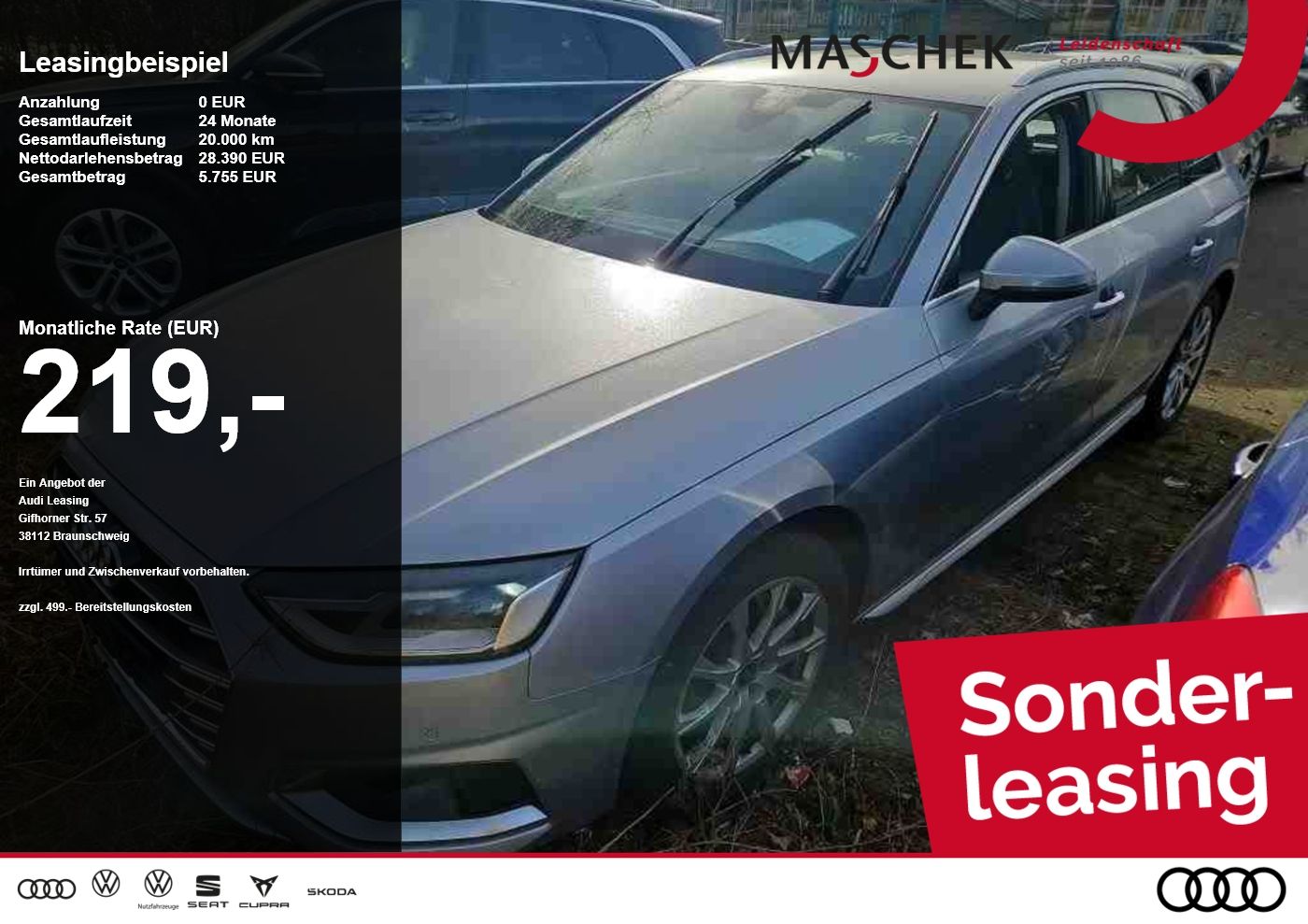 Audi A4 Avant *Sonderleasing* 40 TFSI quat Navi RearV