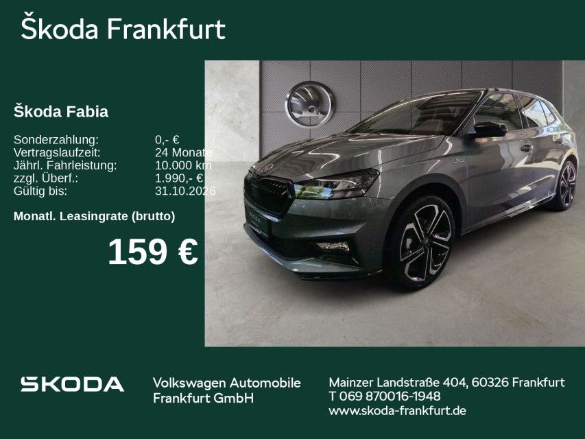 Skoda Fabia Monte Carlo 1,0 TSI SmartLink/ WinterPlus