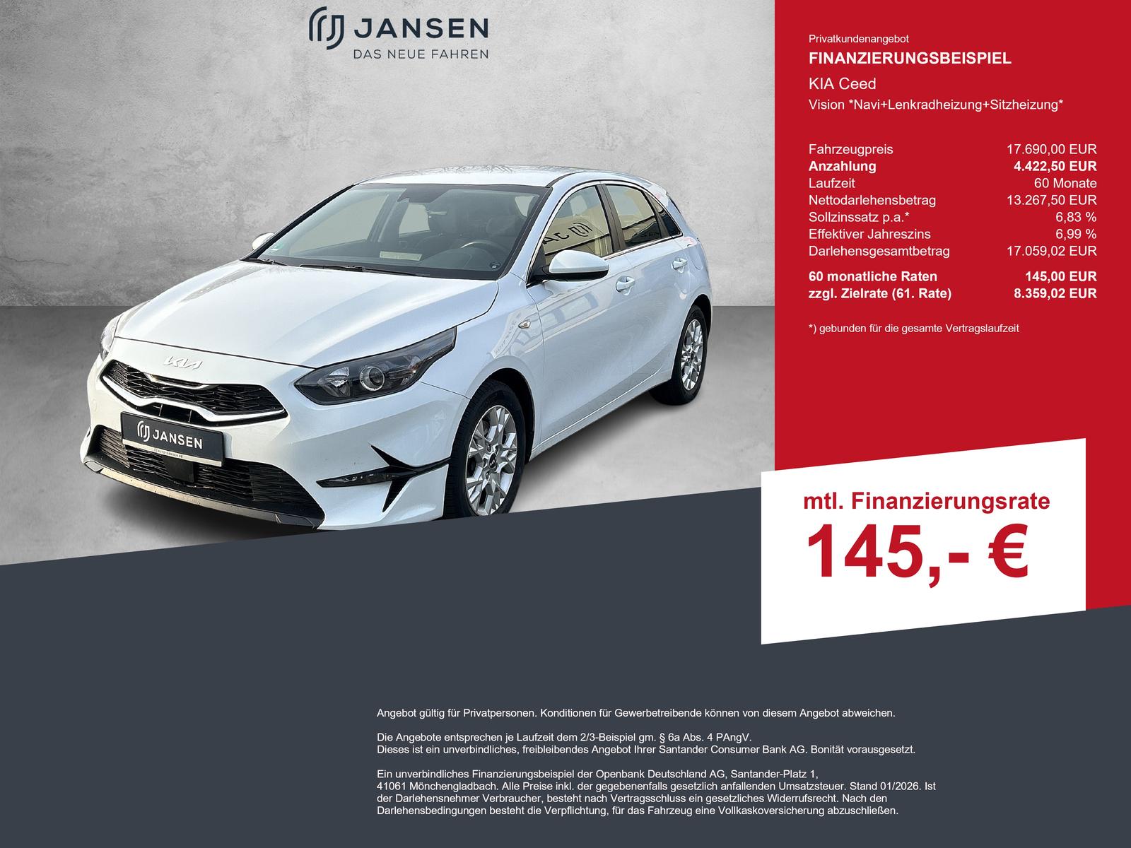 Kia Ceed Vision *Navi+Lenkradheizung+Sitzheizung*
