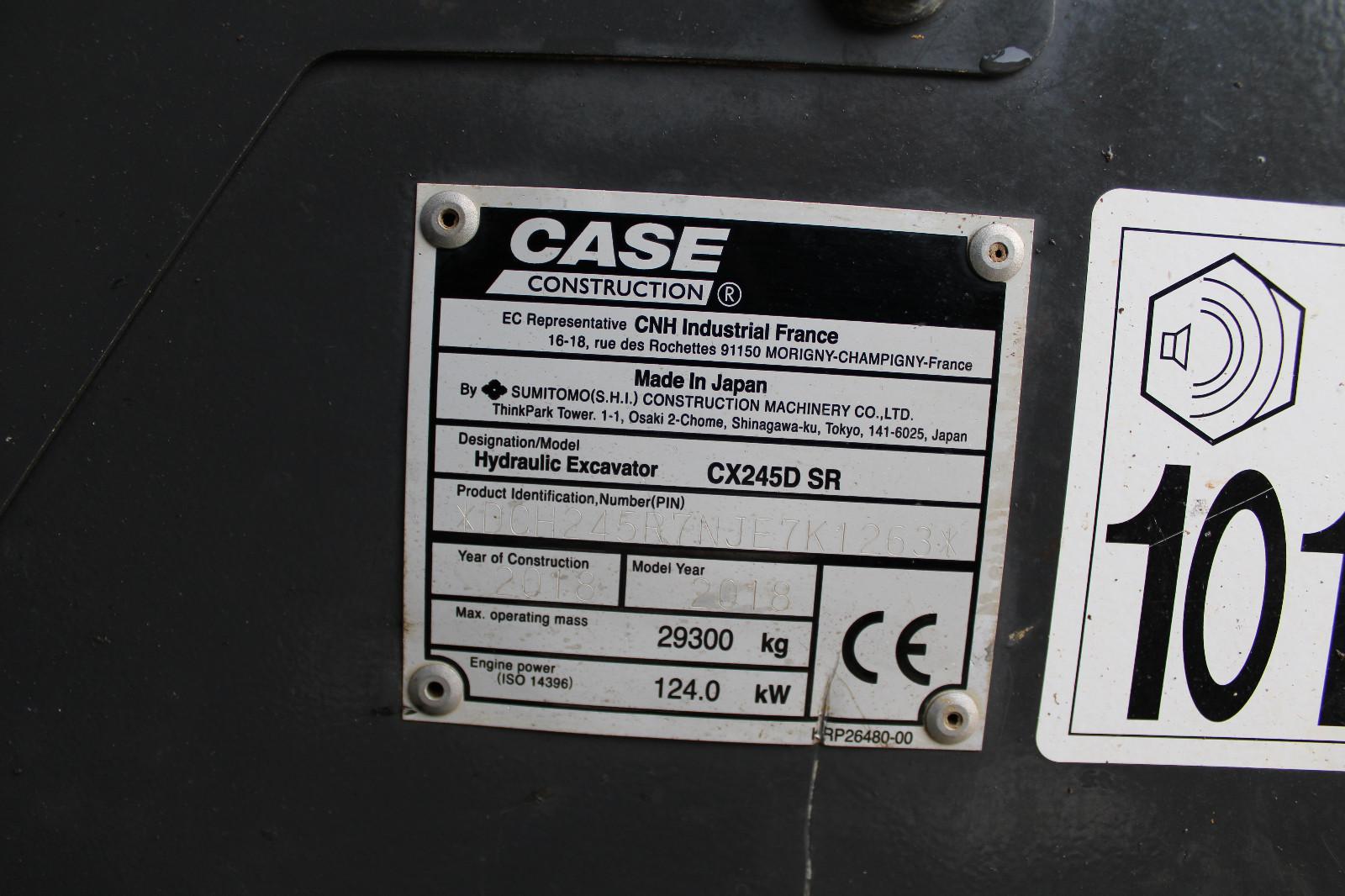 Case CX245D SR COMPACT ADJUSTABLE