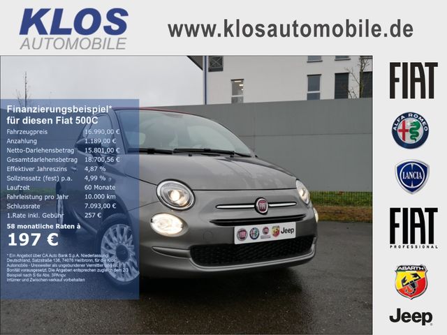 Fiat 500C 1.0 GSE HYBRID 70PS APPLE CARPLAY ALU