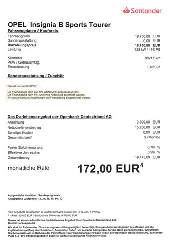 Fahrzeugabbildung Opel Insignia B Sports Tourer >AUT/AHK/KAM/LED/Leder